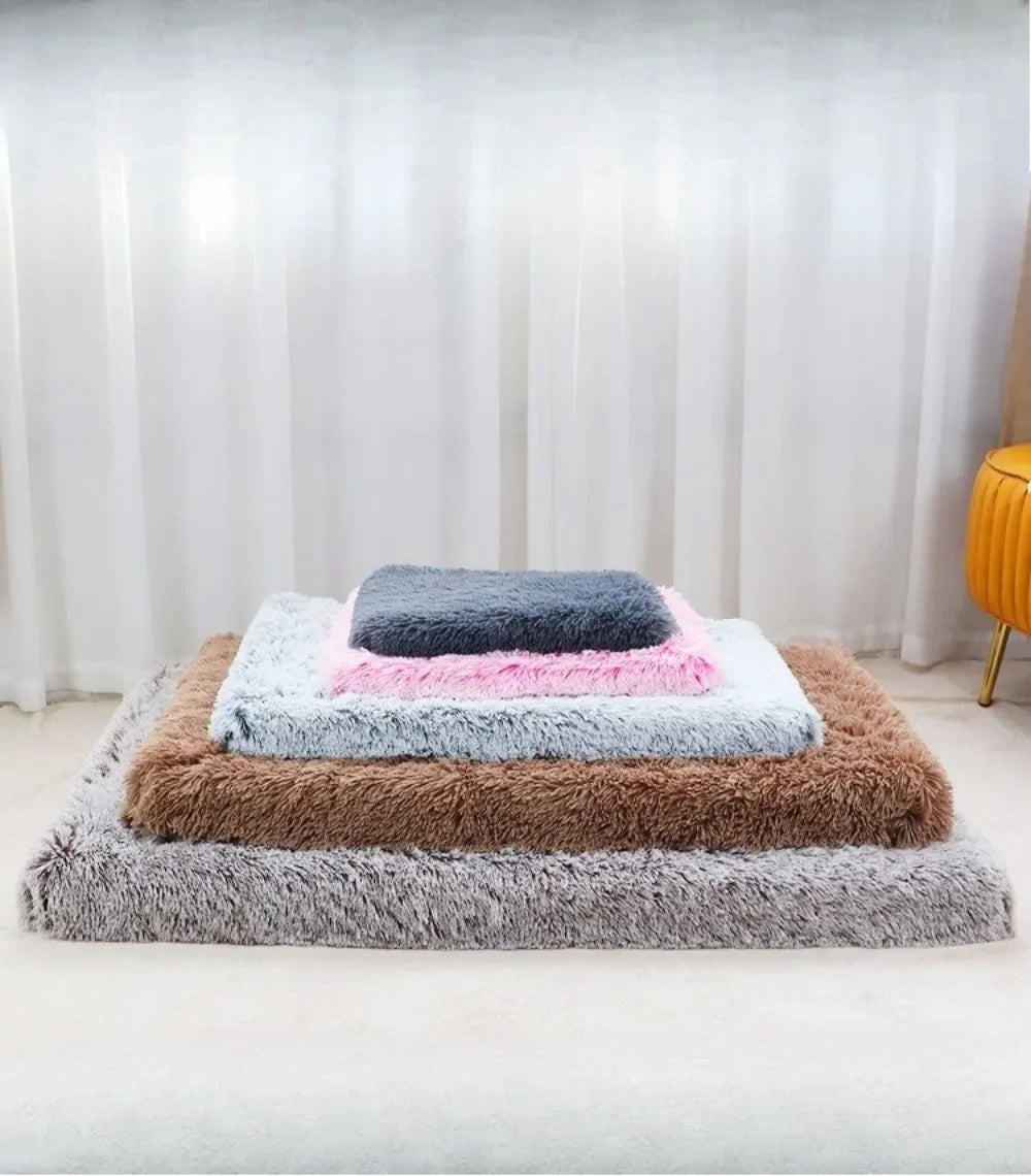 Luxury Plush Orthopedic Dog Bed Calming Sofa Cat Bed with Removable Washable Cover Non-Slip Large Pet Bed for Crate House