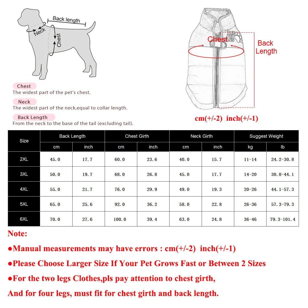 Winter Big Dog Jacket Coat Windproof Clothes For Medium Large Dogs Labrador Vest Outfits Cozy Warm Golden Retriever Pet Apparel