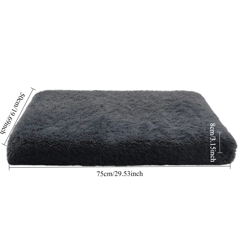 Luxury Plush Orthopedic Dog Bed Calming Sofa Cat Bed with Removable Washable Cover Non-Slip Large Pet Bed for Crate House