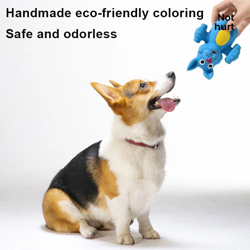 Dog Chew Toy Latex Dog Cow Shape Pet Squeaky Toys For Small Medium Large Dogs Teeth Cleaning Dog Puppy Sound Toy Pet Supplies