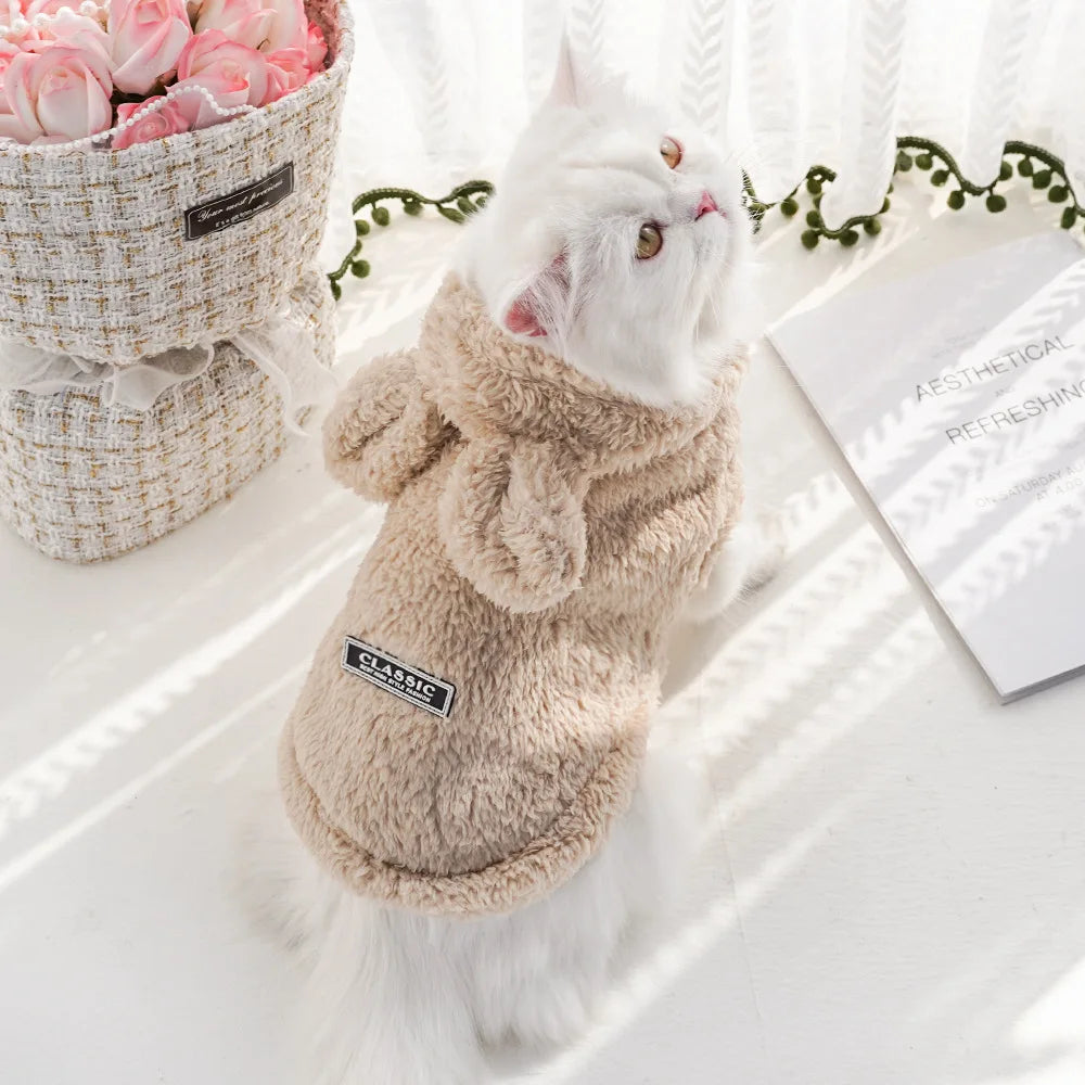 Pet Dog Clothing Autumn/Winter New Hoodies Cat Dog Clothing Cat Clothing Warm and Soft Skin friendly Soft Skin friendly