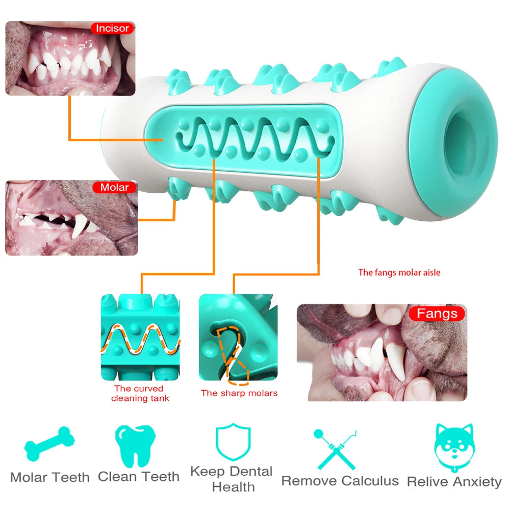 Large Dog Toothbrush Chew Toys Safe Bite Resistant Puppy Dental Care Pet Cleaning Toy For Golden Retriever Pug Treat Dispenser