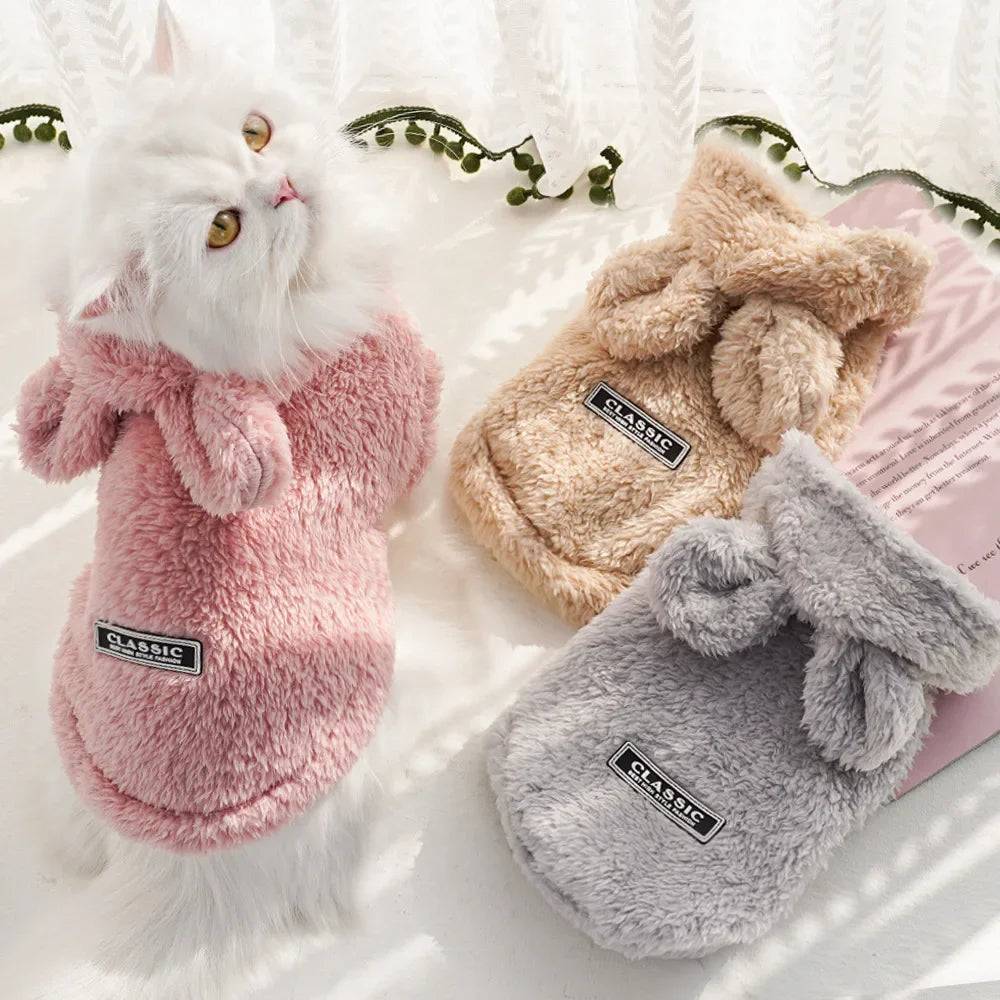 Pet Dog Clothing Autumn/Winter New Hoodies Cat Dog Clothing Cat Clothing Warm and Soft Skin friendly Soft Skin friendly
