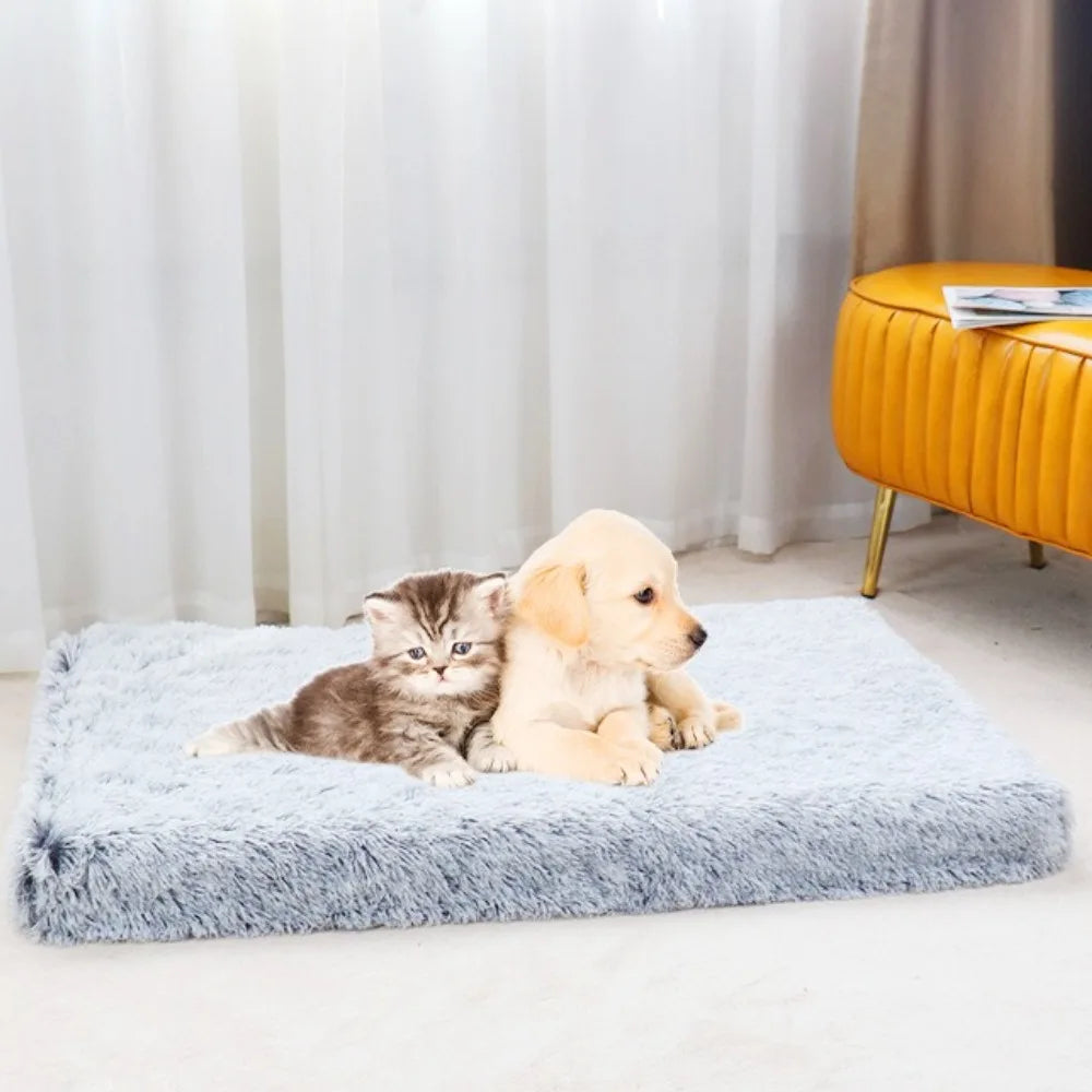 Luxury Plush Orthopedic Dog Bed Calming Sofa Cat Bed with Removable Washable Cover Non-Slip Large Pet Bed for Crate House
