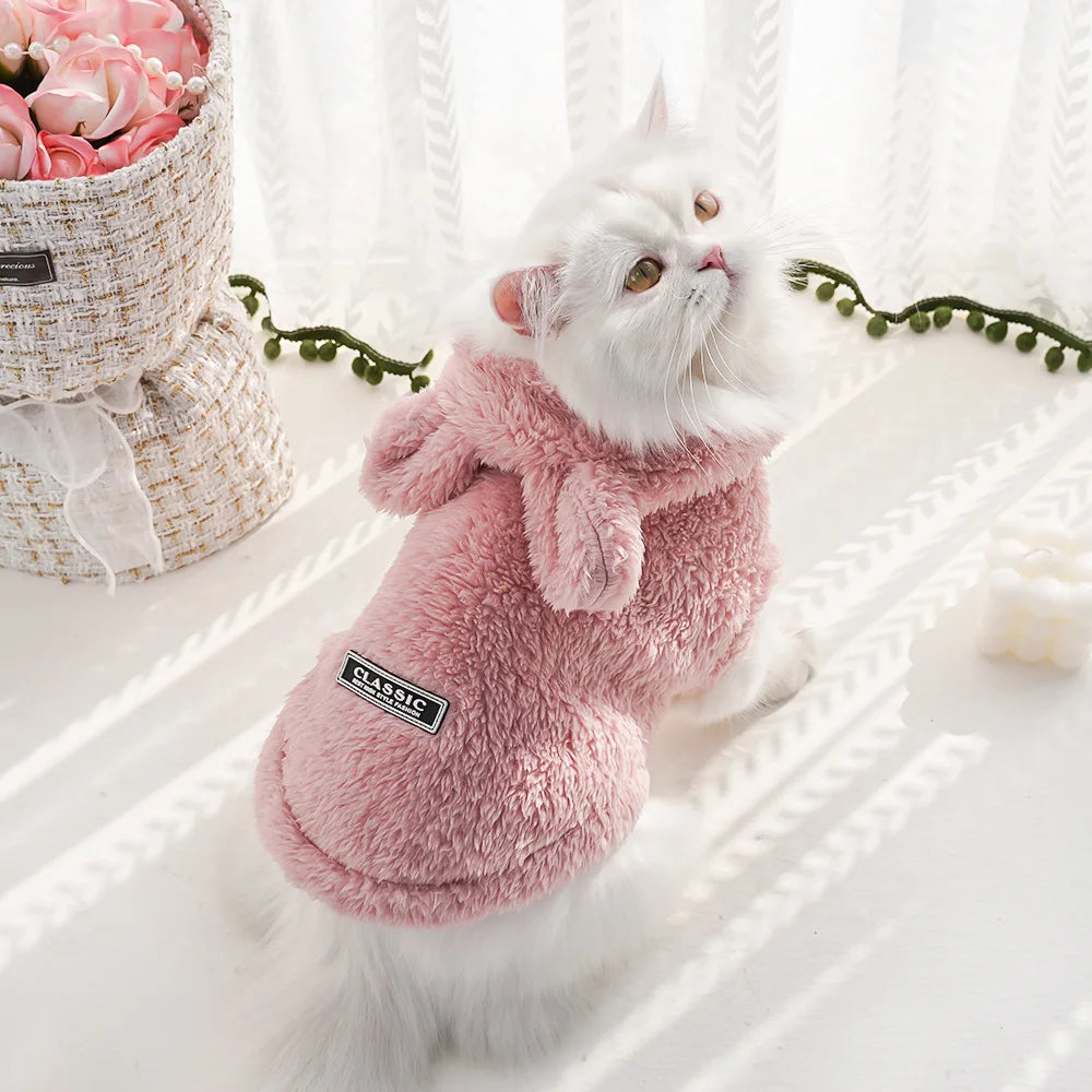 Pet Dog Clothing Autumn/Winter New Hoodies Cat Dog Clothing Cat Clothing Warm and Soft Skin friendly Soft Skin friendly