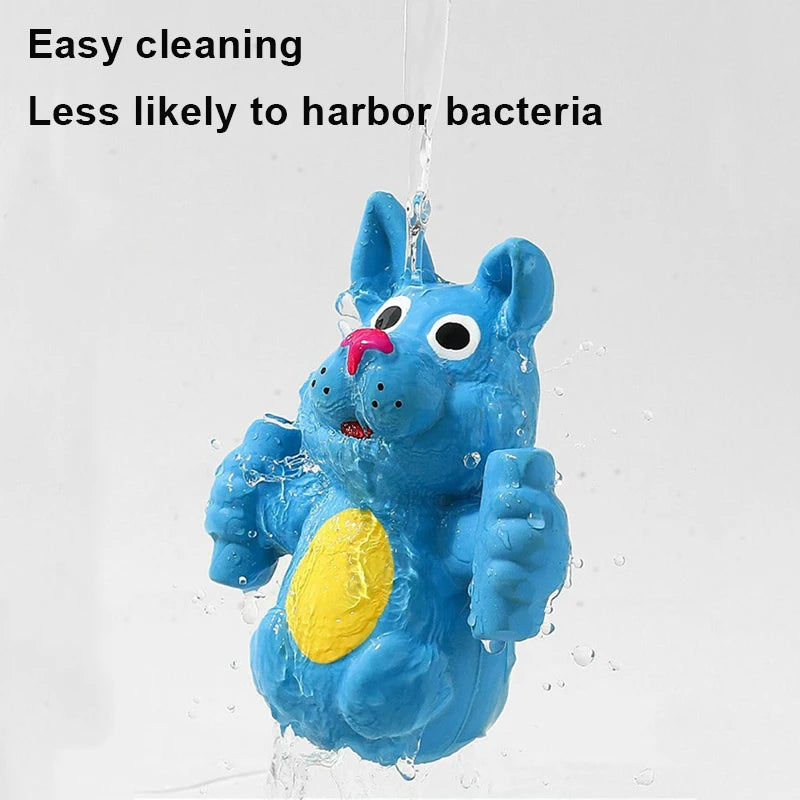 Dog Chew Toy Latex Dog Cow Shape Pet Squeaky Toys For Small Medium Large Dogs Teeth Cleaning Dog Puppy Sound Toy Pet Supplies