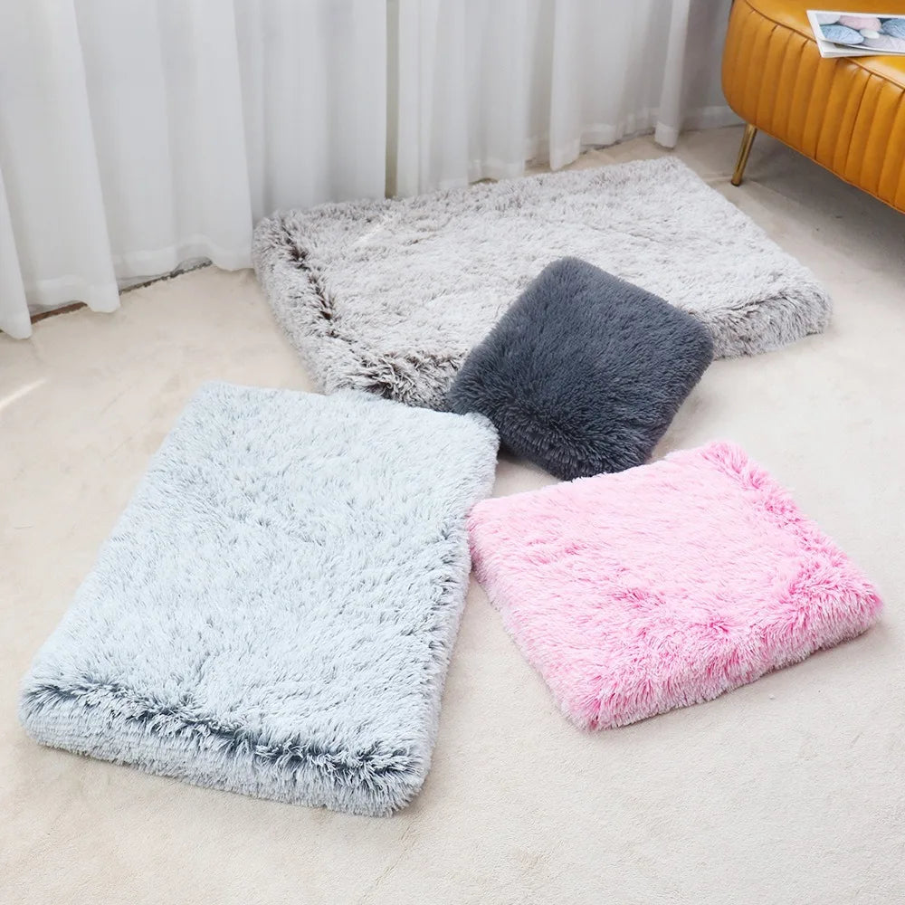 Luxury Plush Orthopedic Dog Bed Calming Sofa Cat Bed with Removable Washable Cover Non-Slip Large Pet Bed for Crate House